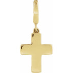 14K Yellow Gold Cross Charm/Pendant - A