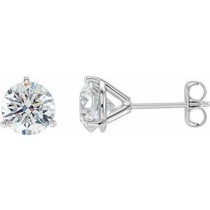 14K White 1 CTW Natural Diamond Stud Earrings - A