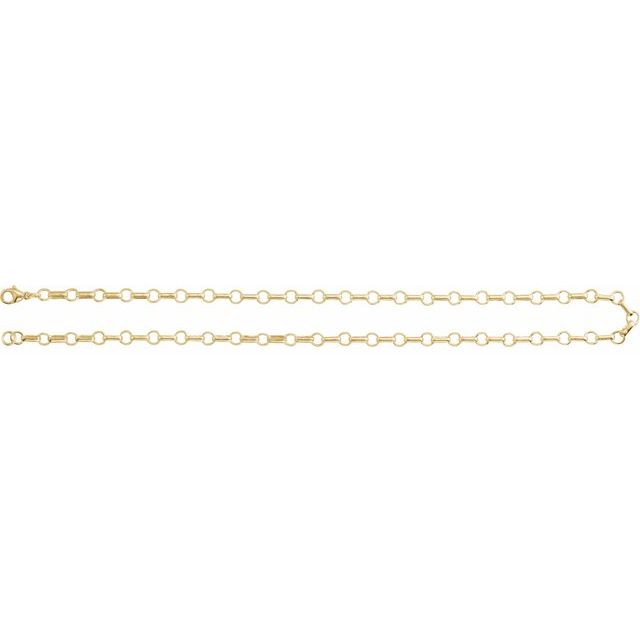 14K Yellow Gold-Filled 5.3 mm Paperclip-Style 16" Chain - C