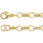 14K Yellow Gold-Filled 5.3 mm Paperclip-Style 16" Chain - C