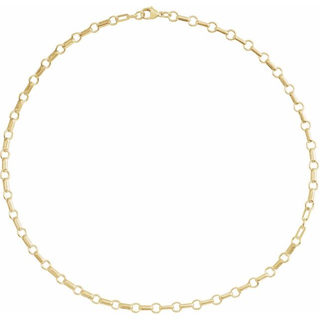 14K Yellow Gold-Filled 5.3 mm Paperclip-Style 16" Chain - B