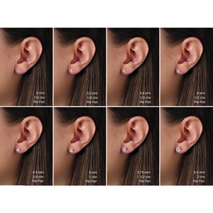 14K White 2 CTW Natural Diamond Stud Earrings - Scale