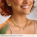 14K Yellow Gold-Filled 5.3 mm Paperclip-Style 16" Chain - Scale