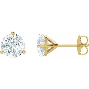 14K Yellow 1 CTW Natural Diamond Stud Earrings - A