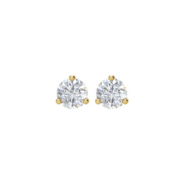 14K Yellow 2 CTW Natural Diamond Stud Earrings - B