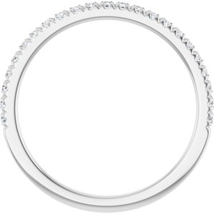 14K White 1/5 CTW Natural Diamond French-Set Anniversary Band - ViewB_4
