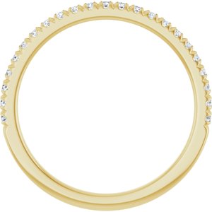 14K Yellow 1/5 CTW Natural Diamond French-Set Anniversary Band - ViewB_4