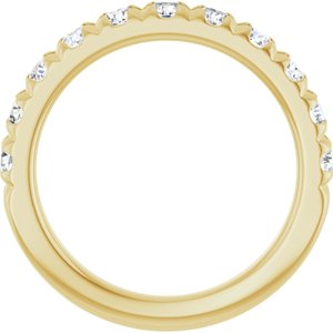 14K Yellow 1 CTW Natural Diamond French-Set Anniversary Band - ViewB_4