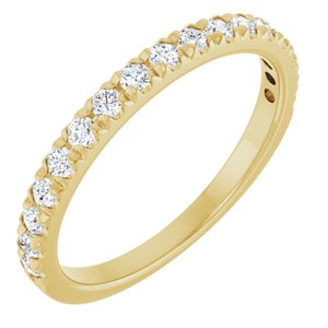 14K Yellow 1/3 CTW Natural Diamond French-Set Anniversary Band - ViewA