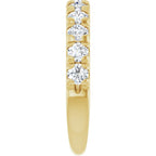 14K Yellow 1 CTW Natural Diamond French-Set Anniversary Band - ViewE