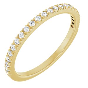 14K Yellow 1/5 CTW Natural Diamond French-Set Anniversary Band - ViewA
