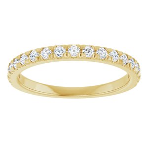 14K Yellow 1/3 CTW Natural Diamond French-Set Anniversary Band - ViewS