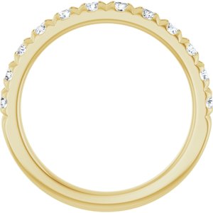 14K Yellow 3/4 CTW Natural Diamond French-Set Anniversary Band - ViewB_4