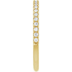 14K Yellow 1/5 CTW Natural Diamond French-Set Anniversary Band - ViewE