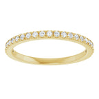 14K Yellow 1/5 CTW Natural Diamond French-Set Anniversary Band - ViewS