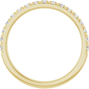 14K Yellow 1/3 CTW Natural Diamond French-Set Anniversary Band - ViewB_4