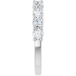 14K White 1 1/3 CTW Natural Diamond Anniversary Band - ViewE