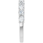 14K White 1 1/3 CTW Natural Diamond Anniversary Band - ViewE
