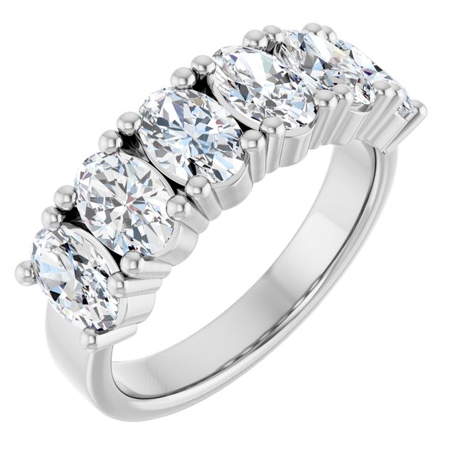 14K White 2 1/5 CTW Natural Diamond Annniversary Band - ViewA