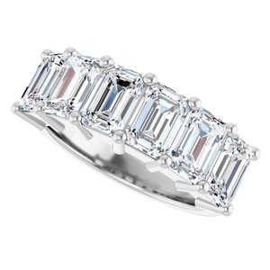 14K White 3 5/8 CTW Natural Diamond Annniversary Band - View5