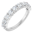 14K White 1 1/3 CTW Natural Diamond Anniversary Band - ViewA