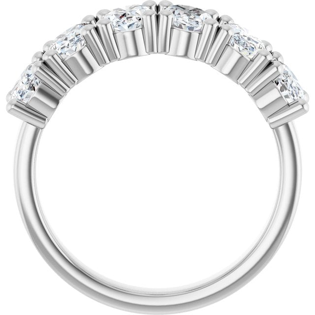 14K White 2 1/5 CTW Natural Diamond Annniversary Band - ViewB_4