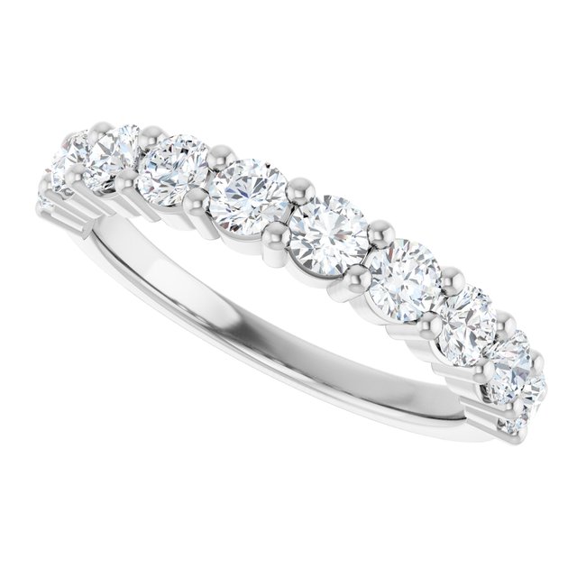 14K White 1 1/3 CTW Natural Diamond Anniversary Band - View5