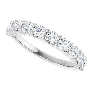 14K White 1 1/3 CTW Natural Diamond Anniversary Band - View5