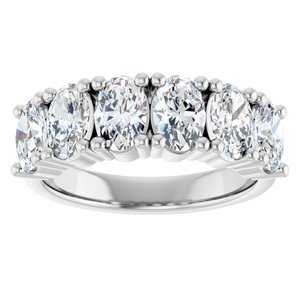 14K White 2 1/5 CTW Natural Diamond Annniversary Band - ViewS