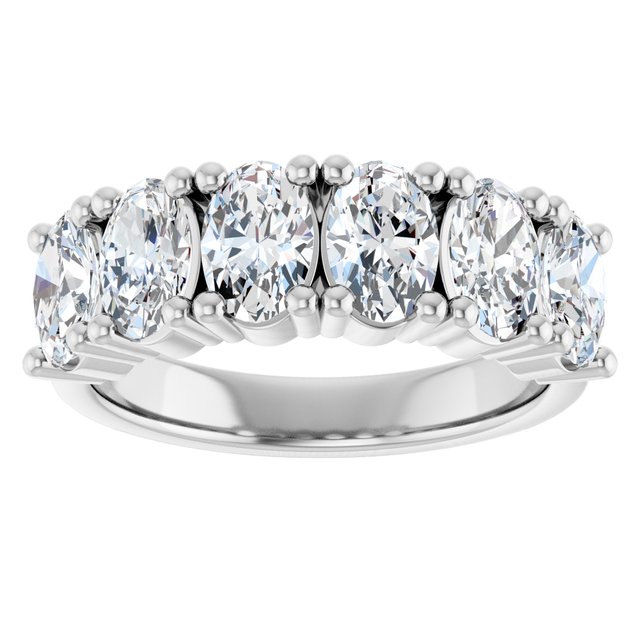 14K White 2 1/5 CTW Natural Diamond Annniversary Band - ViewS