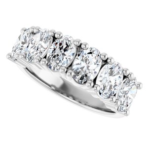 14K White 2 1/5 CTW Natural Diamond Annniversary Band - View5