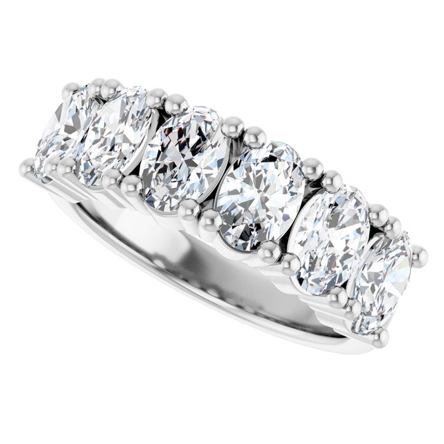 14K White 2 1/5 CTW Natural Diamond Annniversary Band - View5