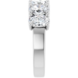 14K White 2 1/5 CTW Natural Diamond Annniversary Band - ViewE