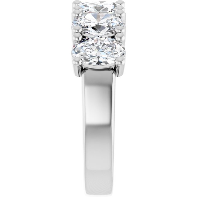 14K White 2 1/5 CTW Natural Diamond Annniversary Band - ViewE