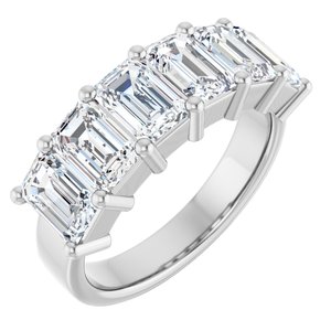 14K White 3 5/8 CTW Natural Diamond Annniversary Band - ViewA