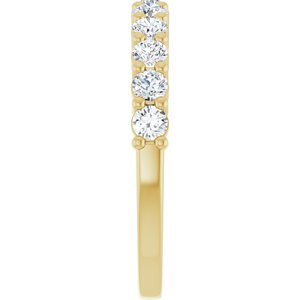 14K Yellow 1/2 CTW Natural Diamond Anniversary Band - ViewE