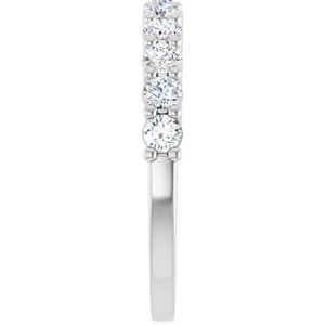 14K White 1/2 CTW Natural Diamond Anniversary Band - ViewE