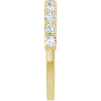 14K Yellow 1/2 CTW Natural Diamond Anniversary Band - ViewE