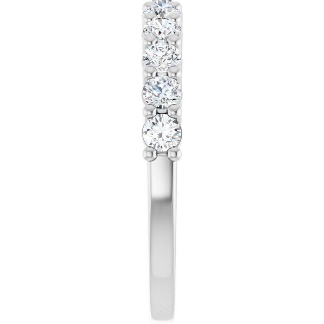 14K White 1/2 CTW Natural Diamond Anniversary Band - ViewE