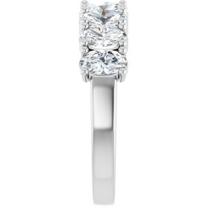 14K White 2 CTW Natural Diamond Annniversary Band - ViewE