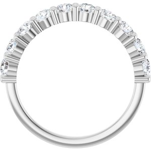 14K White 1 1/3 CTW Natural Diamond Anniversary Band - ViewB_4