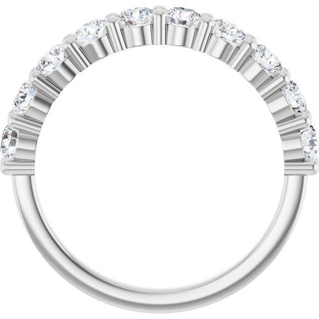14K White 1 1/3 CTW Natural Diamond Anniversary Band - ViewB_4