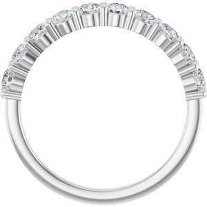 14K White 3/4 CTW Natural Diamond Anniversary Band - ViewB_4