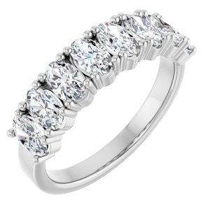 14K White 2 CTW Natural Diamond Annniversary Band - ViewA