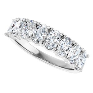 14K White 2 CTW Natural Diamond Annniversary Band - View5
