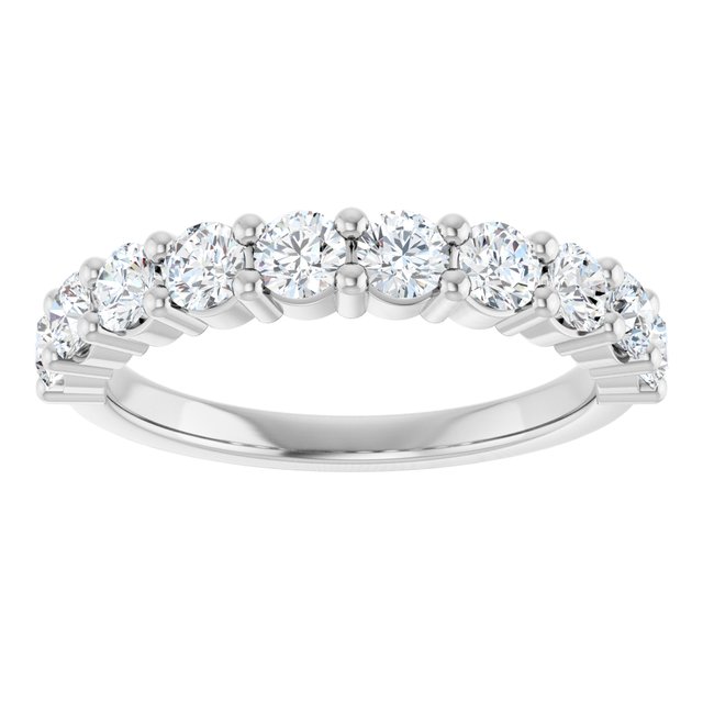 14K White 1 1/3 CTW Natural Diamond Anniversary Band - ViewS