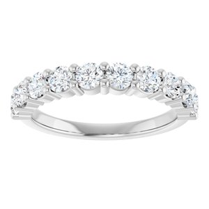 14K White 1 1/3 CTW Natural Diamond Anniversary Band - ViewS