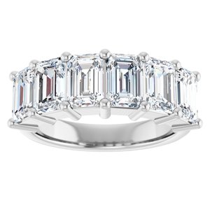 14K White 3 5/8 CTW Natural Diamond Annniversary Band - ViewS