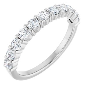 14K White 1/2 CTW Natural Diamond Anniversary Band - ViewA