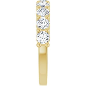 14K Yellow 1 1/3 CTW Natural Diamond Anniversary Band - ViewE